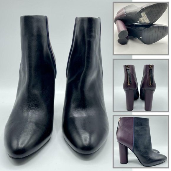 Cabi Shoes - Cabi Bisset Boots Leather Two Tone High Heel Ankle